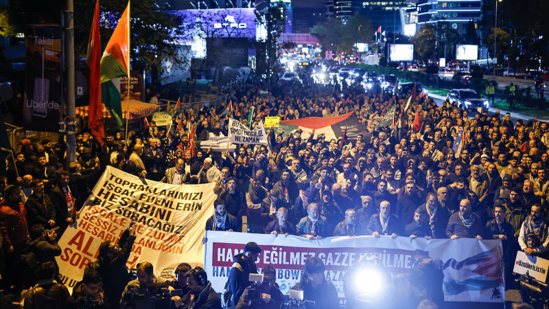 İsrail Başkonsolosluğu önünde Özgürlük Filosu ve Gazze eylemi