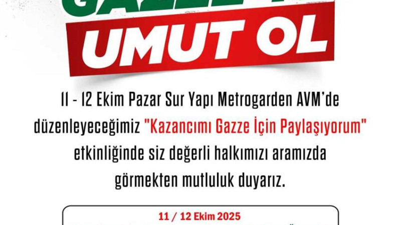 İstanbul'daki 3 AVM’de bulunan çok sayıda mağaza bir günlük kazançlarını Gazze'ye bağışlayacak