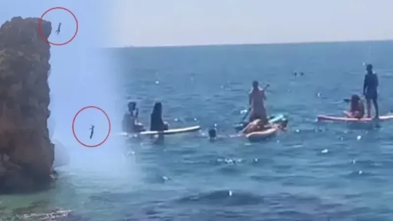 Antalya’da falezlerden atlayan genç ölümden döndü