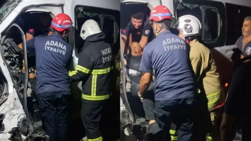 Hatay'da servis minibüsü ile TIR çarpıştı: 1 ölü, 14 yaralı